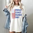 Retro Proud Coast Guard Dad Graduation Dad Usa Flag Outfit Women's Comfort Colors T-Shirt Ivory