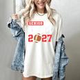 Senior Football Mom 2027 Team Class Of 2027 Graduation Mom Women's Comfort Colors T-Shirt Ivory