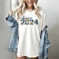 Senior Graduation Class Of 2024 Cute Senior 2024 Flowers Women's Comfort Colors T-Shirt Ivory