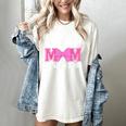 Senior Mom Class Of 2026 Pink Coquette Bow Graduation Women's Comfort Colors T-Shirt Ivory