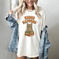 SHHH Happens Librarian Cat Books Library Women's Comfort Colors T-Shirt Ivory