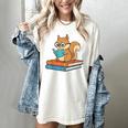 Squirrel Reading Book Glasses Bookworm Librarian Women's Comfort Colors T-Shirt Ivory Squirrel Reading Book Glasses Bookworm Librarian Women's Comfort Colors T-Shirt Ivory