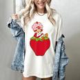 Strawberry Shortcake Sitting On Strawberry Retro Nostalgia Women's Comfort Colors T-Shirt Ivory