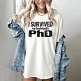 I Survived My Boyfriend's PhD Graduation T-Shirt Women's Comfort Colors T-Shirt Ivory