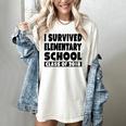 I Survived Elementary School Class Of 2018 Graduation Shirt Women's Comfort Colors T-Shirt Ivory