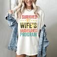 i Survived My Wife Bachelor's Degree Wife Graduation Women's Comfort Colors T-Shirt Ivory