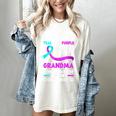 Teal & Purple In Memory Of My Grandma Suicide Prevention Women's Comfort Colors T-Shirt Ivory Teal & Purple In Memory Of My Grandma Suicide Prevention Women's Comfort Colors T-Shirt Ivory