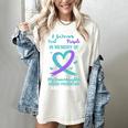 Teal Purple Memory Granddaughter Suicide Prevention Ribbon Women's Comfort Colors T-Shirt Ivory Teal Purple Memory Granddaughter Suicide Prevention Ribbon Women's Comfort Colors T-Shirt Ivory