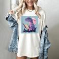 Trex Reading Book Dinosaur Women's Comfort Colors T-Shirt Ivory