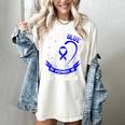 I Wear Blue In Memory Of Mom Colon Cancer Awareness Shirts Women's Comfort Colors T-Shirt Ivory