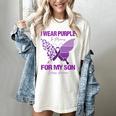 I Wear Purple In Memory For My Son Epilepsy Awareness Ribbon Women's Comfort Colors T-Shirt Ivory