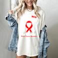 I Wear Red In Memory Of My Mom Heart Disease Awareness Month Women's Comfort Colors T-Shirt Ivory