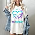 I Wear Teal & Purple In Memory Of My Nephew Women's Comfort Colors T-Shirt Ivory I Wear Teal & Purple In Memory Of My Nephew Women's Comfort Colors T-Shirt Ivory