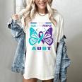 I Wear Teal And Purple In Memory Of My Aunt Women's Comfort Colors T-Shirt Ivory I Wear Teal And Purple In Memory Of My Aunt Women's Comfort Colors T-Shirt Ivory
