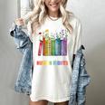 Women Floral Book Big Fan Of Human Rights Liberal Protest Women's Comfort Colors T-Shirt Ivory Women Floral Book Big Fan Of Human Rights Liberal Protest Women's Comfort Colors T-Shirt Ivory
