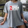 1 Social Battery Sarcastic Introverted Men Women Women's Comfort Colors T-Shirt Gray