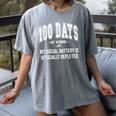 100 Days Of School Sarcastic Teacher Introvert Kid 100th Day Women's Comfort Colors T-Shirt Gray