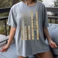 1964 Year Nostalgia Desert Camo Distressed American Flag Women's Comfort Colors T-Shirt Gray