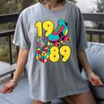 1989 Retro Raised In The 80s Old School Nostalgia Vibes Women's Comfort Colors T-Shirt Gray