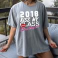 2018 Kiss My Class Goodbye Graduation Women's Comfort Colors T-Shirt Gray
