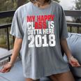 2018 Senior Graduation My Happy Class Shirt Women's Comfort Colors T-Shirt Gray