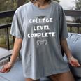 2019 College Level Complete Gamer Graduation Shirts Women's Comfort Colors T-Shirt Gray