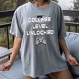 2019 High School Graduation College Level Unlocked Tee Women's Comfort Colors T-Shirt Gray