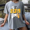 2019 High School Graduation Shirt Gamer Graduate Women's Comfort Colors T-Shirt Gray