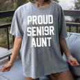 2019 Senior Aunt SEN19R Class Graduation Party T Shirt Women's Comfort Colors T-Shirt Gray
