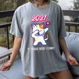 2021 Kindergarden Graduation Celebration Dapping Cat For Men Women Kids Women's Comfort Colors T-Shirt Gray