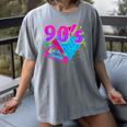 90's Vibe Retro Style Cassette Tape Nostalgia 1990s Party Women's Comfort Colors T-Shirt Gray