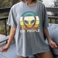 Alien Face Ew People Ufo Introvert Men Women Kids Teen Women's Comfort Colors T-Shirt Gray