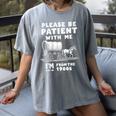 Amusing Wagon Pace Please Be Patient I'm From The 1900s Women's Comfort Colors T-Shirt Gray Amusing Wagon Pace Please Be Patient I'm From The 1900s Women's Comfort Colors T-Shirt Gray