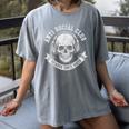 Anti Social Club Official Member Introvert Crest Women's Comfort Colors T-Shirt Gray