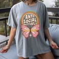 Anti-Social Introvert Butterfly Lover Women's Comfort Colors T-Shirt Gray