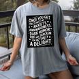 Anxiety Awkward Dark Humor Quote Introverts Sarcastic Women's Comfort Colors T-Shirt Gray