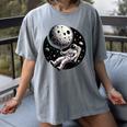 Astronaut Aesthetic Holding Moon Balloon Planets Introvert Women's Comfort Colors T-Shirt Gray