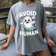 Avoid Humans Cute Kawaii Pastel Ghost Introvert Saying Women's Comfort Colors T-Shirt Gray Avoid Humans Cute Kawaii Pastel Ghost Introvert Saying Women's Comfort Colors T-Shirt Gray