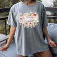 Barely Tolerable Book Floral Bookworm Lover Bookish Premium Women's Comfort Colors T-Shirt Gray