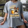 I Like Beer My Dog And Maybe 2 People Introvert Pun Women's Comfort Colors T-Shirt Gray