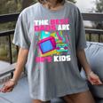 The Best Dads Are 80s Kids 80s Dad Nostalgia Women's Comfort Colors T-Shirt Gray