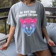 Bi Shy And Ready To Cry Bisexual Introvert Bi Pride Women's Comfort Colors T-Shirt Gray Bi Shy And Ready To Cry Bisexual Introvert Bi Pride Women's Comfort Colors T-Shirt Gray