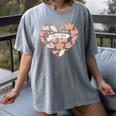 Big Book And Fall Heart Women's Comfort Colors T-Shirt Gray