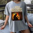 Bigfoot Saturday Morning Nostalgia Women's Comfort Colors T-Shirt Gray