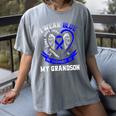 Blue In Memory Of Grandson Colon Cancer Awareness Shirts Premium Women's Comfort Colors T-Shirt Gray