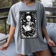 Book Lover The Reader Tarot Card Skeleton Reading Women's Comfort Colors T-Shirt Gray Book Lover The Reader Tarot Card Skeleton Reading Women's Comfort Colors T-Shirt Gray