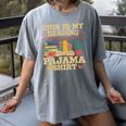 Book And Pajama This Is My Reading Pajama Bedtime Reading Women's Comfort Colors T-Shirt Gray