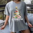 All Booked For Christmas Coquette Books Teacher Xmas Tree Women's Comfort Colors T-Shirt Gray All Booked For Christmas Coquette Books Teacher Xmas Tree Women's Comfort Colors T-Shirt Gray