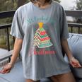 All Booked For Christmas Tree Book Bookish Christmas Women's Comfort Colors T-Shirt Gray