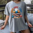“Books Coffee & Yarn Enthusiast Cozy Reader Women's Comfort Colors T-Shirt Gray